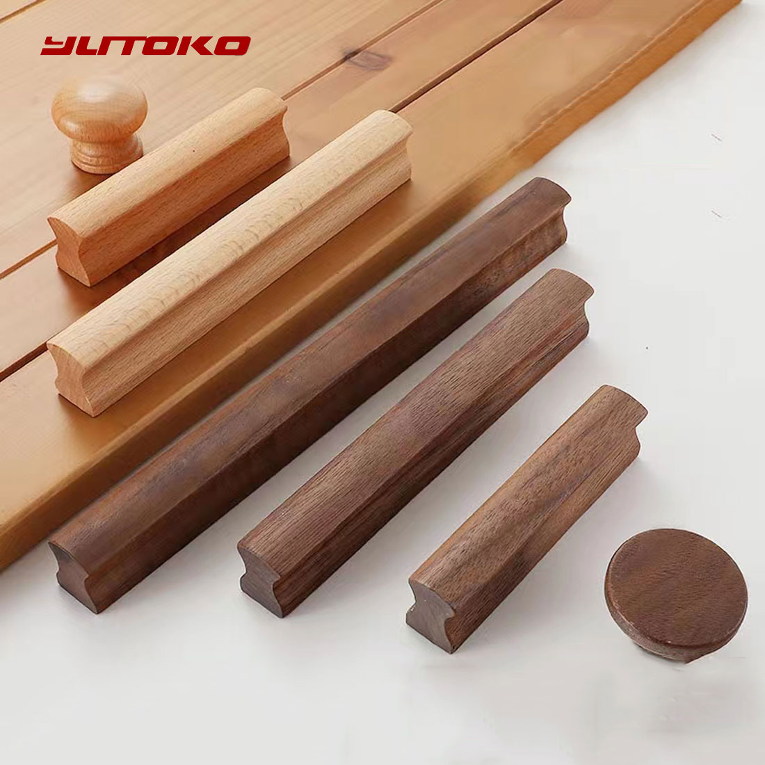 Furniture Hardware Jig - Walnut Wooden Furniture Handle Drawer Knobs