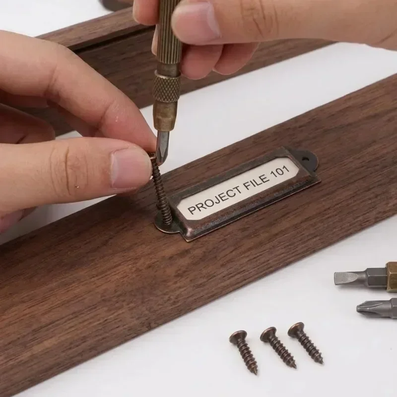 Metal Vintage Label Pull Handl - Furniture Hardware Names review and price