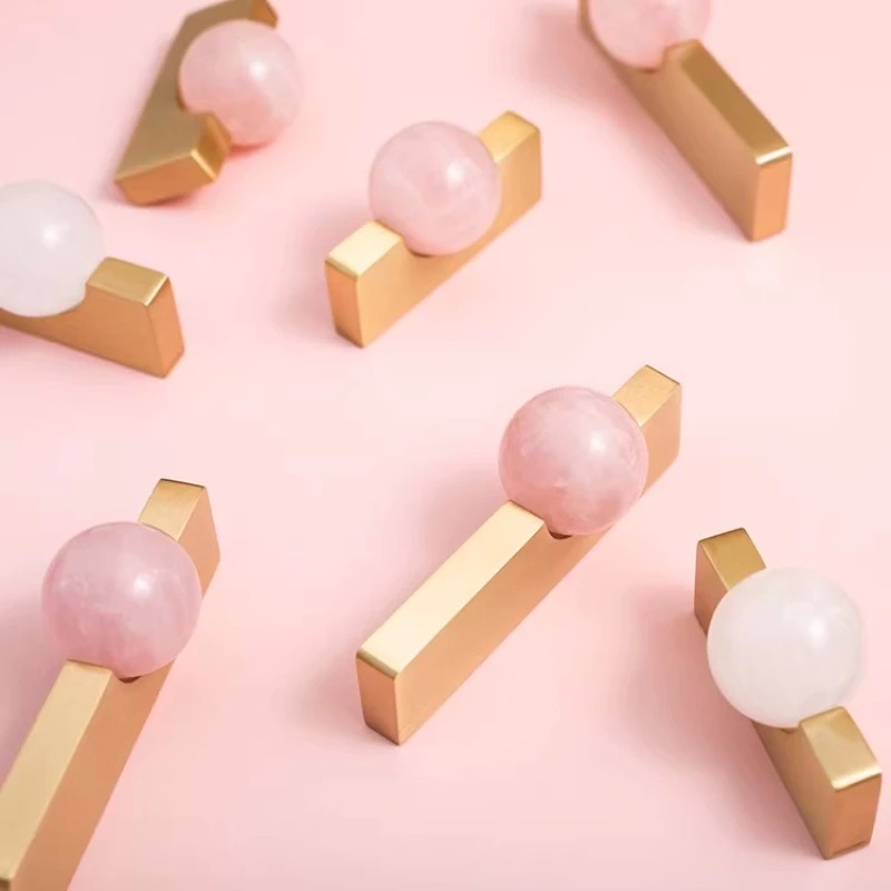 White Crystal Ball+Brass Furni - Furniture Hardware Drop Pulls review and price