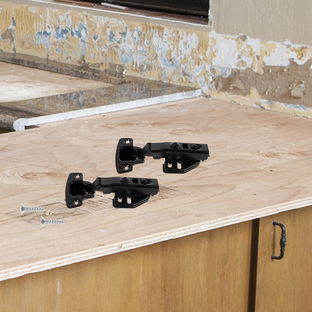 3Pcs Black Stainless Steel Sof - Cabinet Hinge Overlay review and price