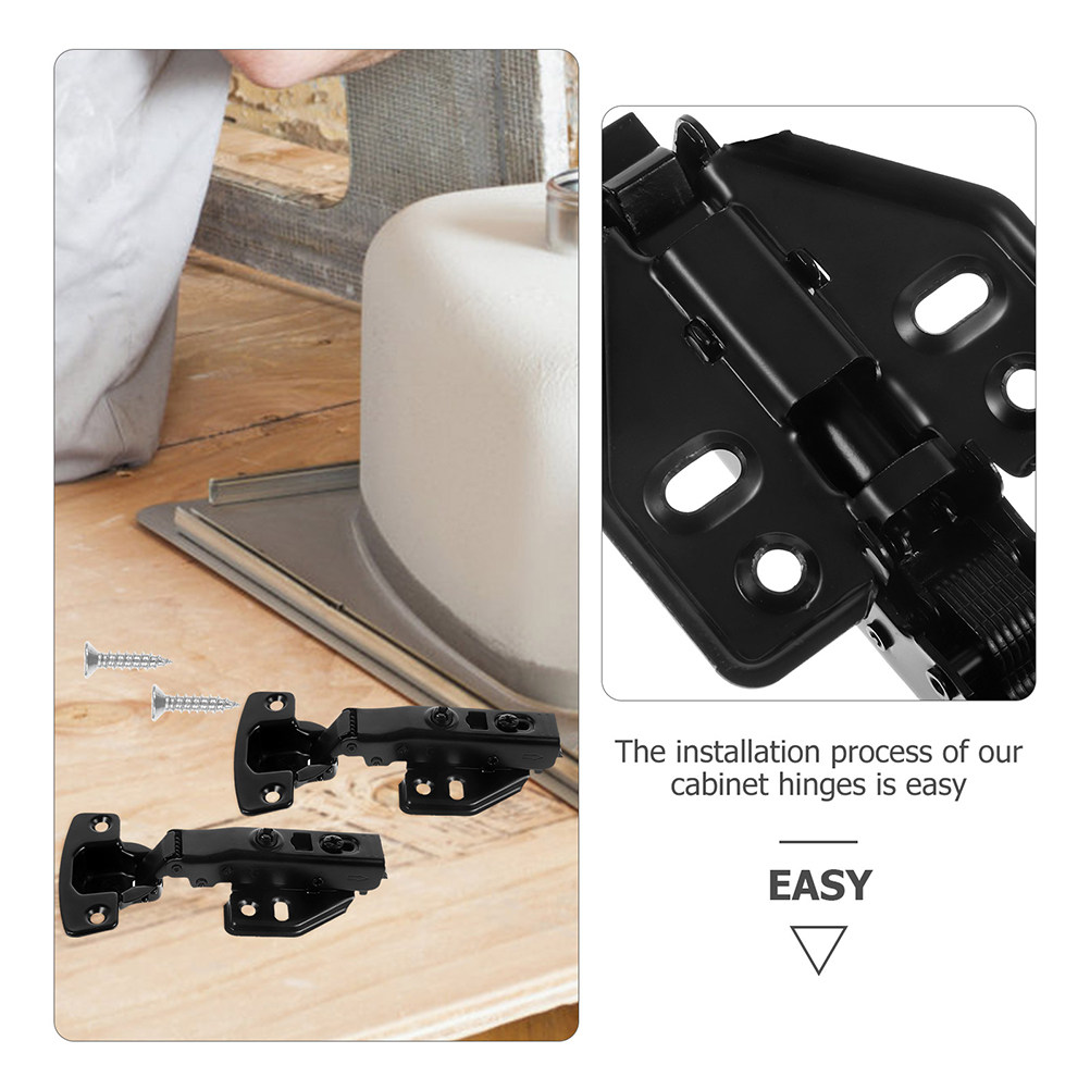 3Pcs Black Stainless Steel Sof - Cabinet Hinge Overlay review and price